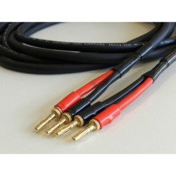 Kabel głośnikowy Hotline Silikon Black set banany